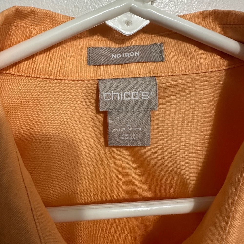 Chico's Vibrant Orange Blouse - Picture 4 of 6